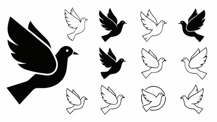 Obraz premium set of vector birds