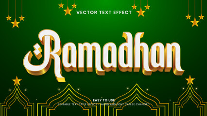 ramadhan editable text effect 3d vector
