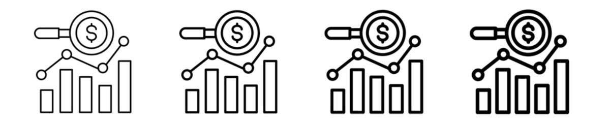 Market Dynamics  Icon Set Different Style Collection