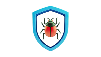 Bug shield icon