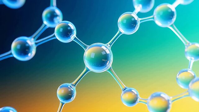 TransparentBlueMolecularStructure