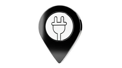 Electric Vehicle Charging Station Location Icon