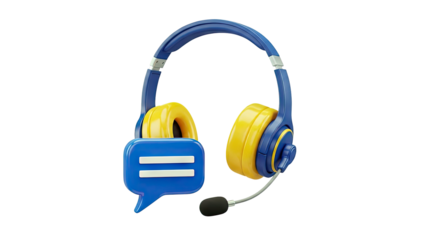 Headset with Speech Bubble Icon