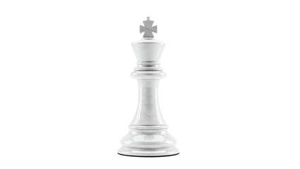 White Marble Chess King Piece