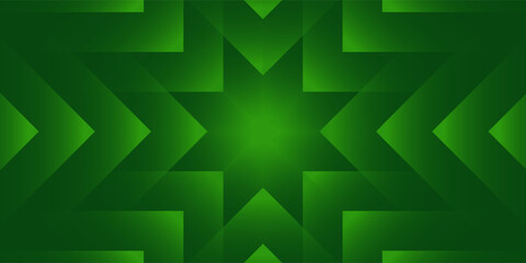 Fototapeta premium Green abstract geometric diamond background featuring layered gradient shapes and symmetrical depth, modern corporate and business design suitable for finance presentations, investment growth concepts