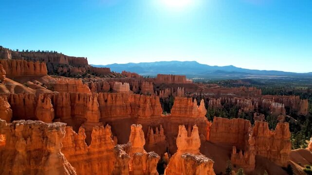 Bryce Canyon hoodoos under blue sky