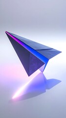 Minimal Futuristic Paper Airplane Abstract Concept