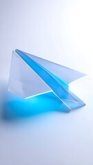 Minimal Futuristic Paper Airplane Abstract Concept