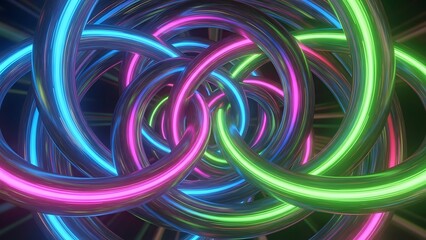 Commonwealth Games 2026 -A vibrant and colorful abstract image of neon lights in a swirling pattern