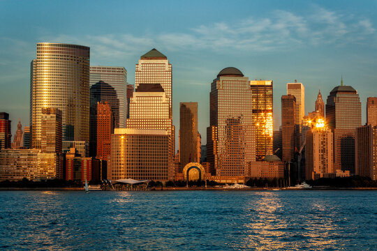 Golden Sunset over New York City