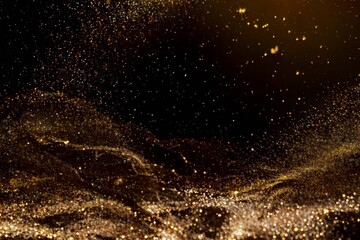 Obraz premium golden particles background