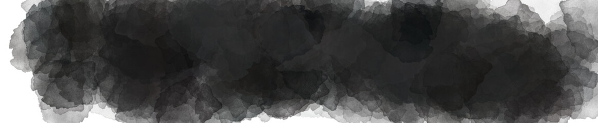 Gray watercolor wash with translucent layers and organic paint bleeding effects