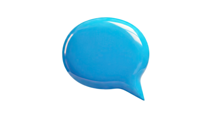 Glossy Blue Speech Bubble