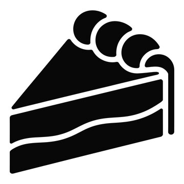 Cake Dessert Slice Bakery Sweet Food Pastry Cream Celebration Icon
