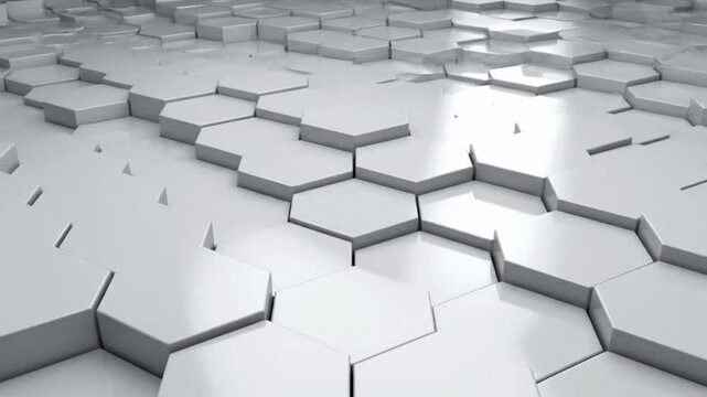 Abstract glossy hexagonal pattern