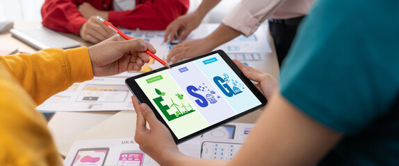 ESG environmental social governance policy for brisk business to set a standard to achieve high ESG score