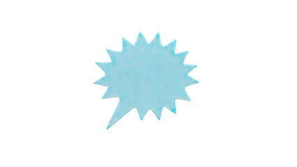 Blue Starburst Speech Bubble