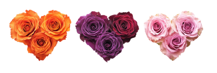 Valentine's day roses heart shapes, romantic bouquets, floral decorations