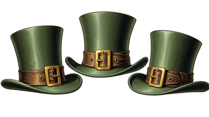 St patrick's day hat png isolated on transparent background