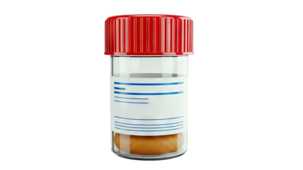 Test Tube with Red Cap and Sample