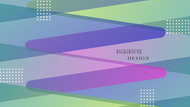 Colorful modern geometric banner design template