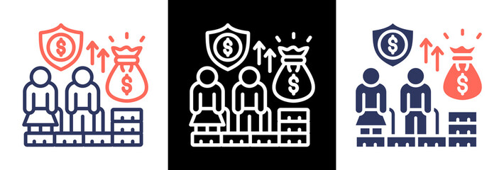 Obraz premium Retirement Plan triplestyle icon
