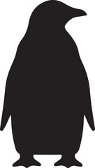 Penguin Standing Upright on Ice with Compact Body Shape © Ansar