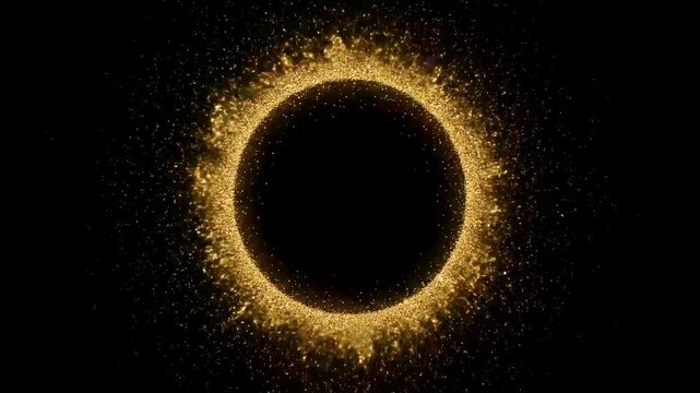 A stunningly detailed close-up view of a solar eclipse, showcasing the sun's corona in a fiery golden halo against the blackness of space.