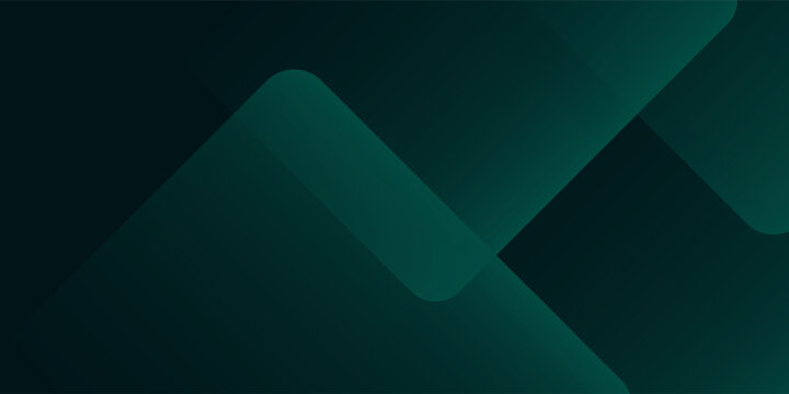 Dark green abstract background with gold lines and shadow. Geometric shape overlap layers. Transparent squares. Modern luxury rounded squares graphic pattern banner template design
