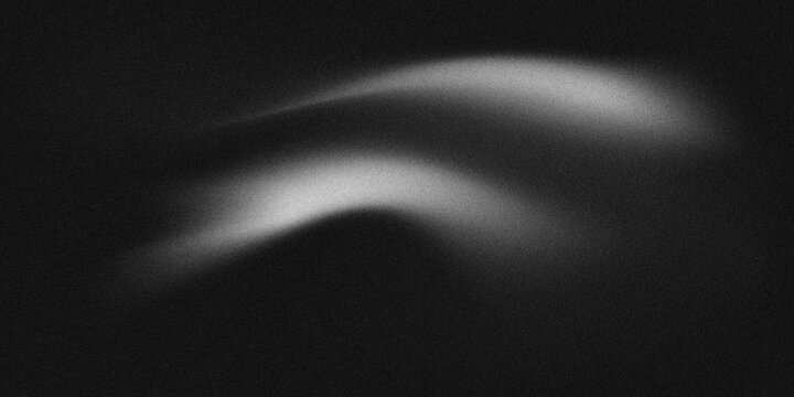 Abstract black and white gradient with soft wave-like motion and grainy noise texture. Ideal for tech, design, or minimalist commercial backgrounds.