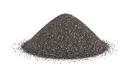 Pile of small, dark, rounded pebbles