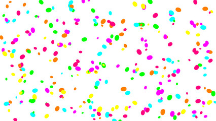 Festive Multicolor Confetti Scatter on White Background Celebration