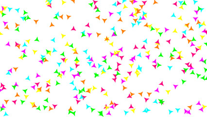 Obraz premium Scattered Colorful Triangles on a White Background Abstract