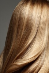 Fototapeta premium Luxury blonde hair, smooth and shiny, premium salon advertising