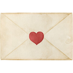 水彩風のラブレターと封筒のイラスト