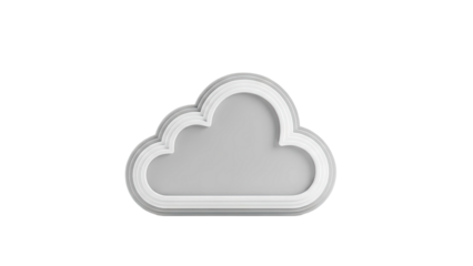 Abstract Cloud Shape with Layered Outlines