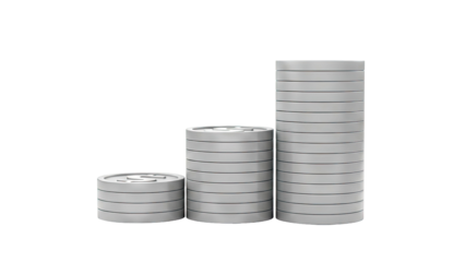 Stacks of Coins Showing Financial Growth