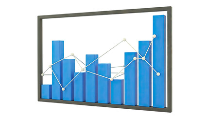 3D Bar Chart with Line Graph