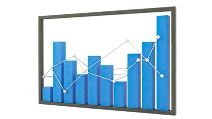 3D Bar Chart with Line Graph