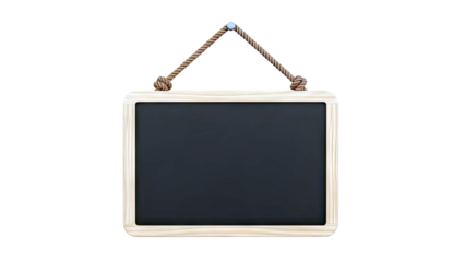 Hanging Blackboard with Wooden Frame and Rope