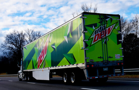Mountain Dew delivery truck, Virginia, USA