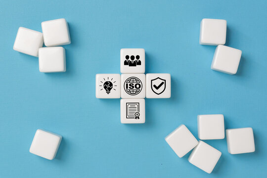 ISO quality warranty control certificate standard assurance concept.