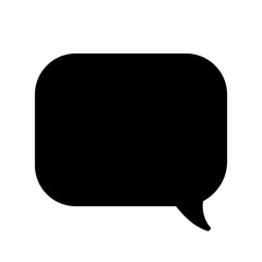 Fototapeta premium Black speech bubble png shape, transparent background