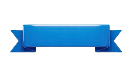 Glossy Blue Ribbon Banner