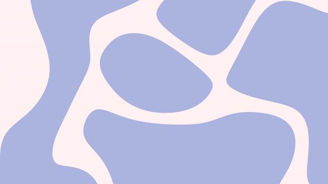 Abstract animation of organic liquid shapes morphing in a lava lamp style. Pastel purple and cream colors, suitable for creative, trendy, and playful video projects.