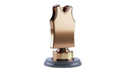 Gold Basketball Jersey Trophy