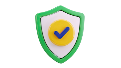 Green Shield with Yellow Checkmark