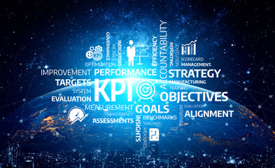 Dynamic visual representation of business strategy and performance improvement showcasing accountability and global alignment. Ideal for corporate and training materials. Tessel