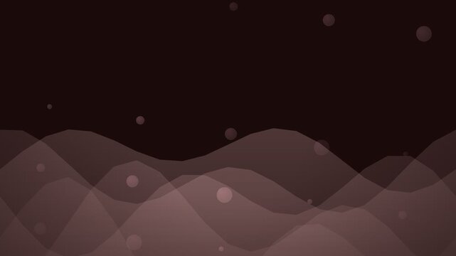 Abstract chocolate brown liquid motion waves background. Fluid vector layers and floating bubbles animation loop in 4K for coffee, food, and earth projects