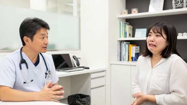 心の病に悩む若い患者の精神科受診